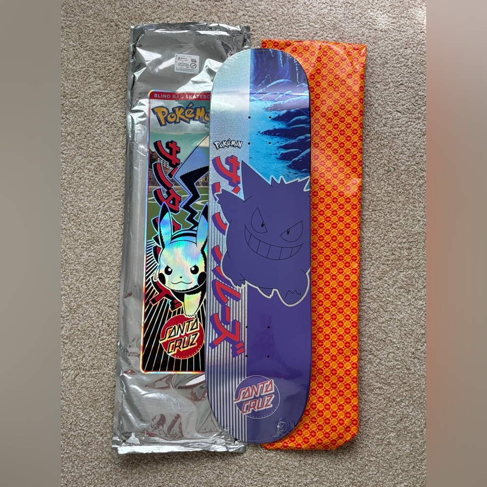 SANTA CRUZ x POKEMON Gengar Skateboard Deck